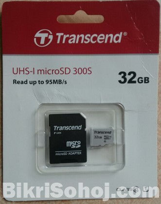 Transcend 32GB Micro SD Class-10 Memory Card with Adapter